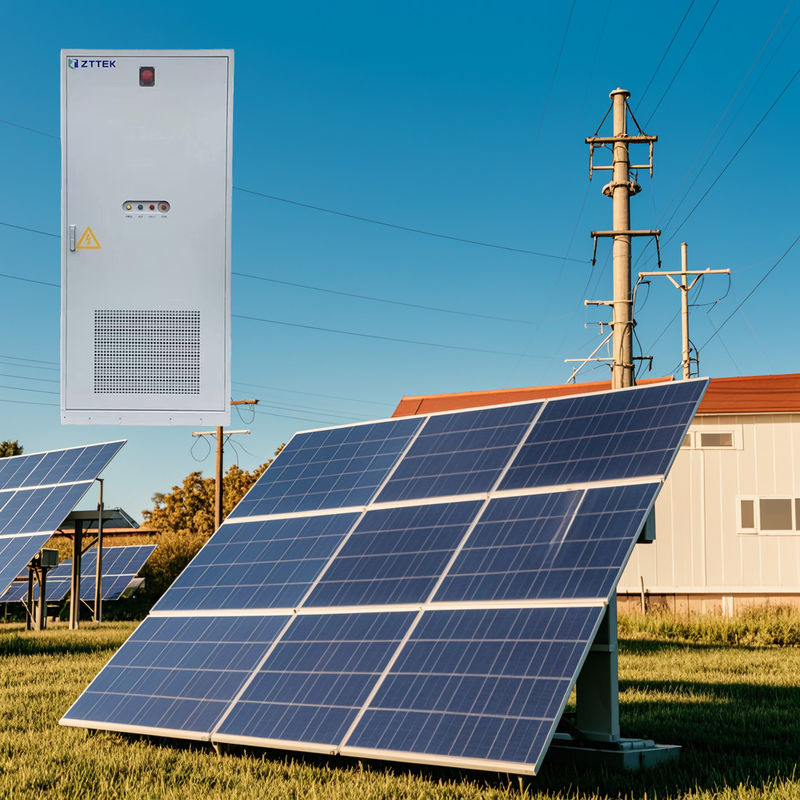 مایکرو شبکه خورشیدی با ذخیره باتری LFP برای مناطق روستایی 30KW 40KWH